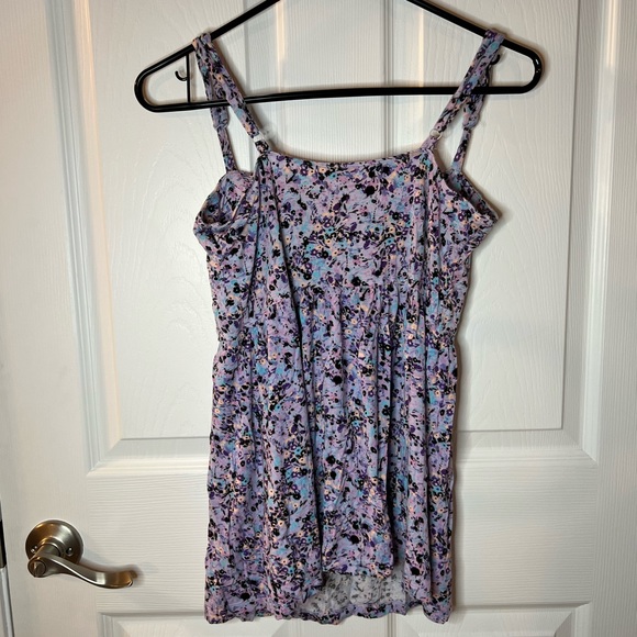 Women’s Large Kirra Purple Floral Adjustable Tank Top - Picture 6 of 9